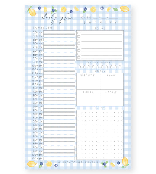 Lemons + Blueberries Daily Notepad PRE-ORDER