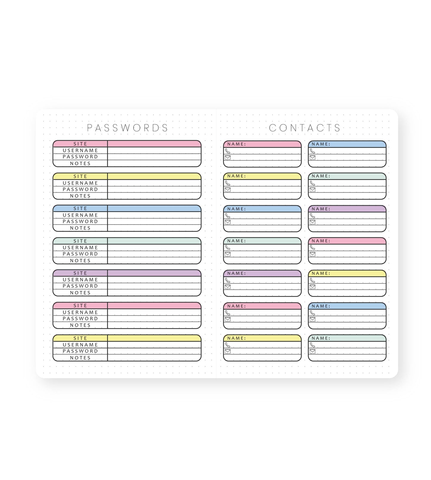 2025 Personalized Illustrated Planner Pastel Butterflies