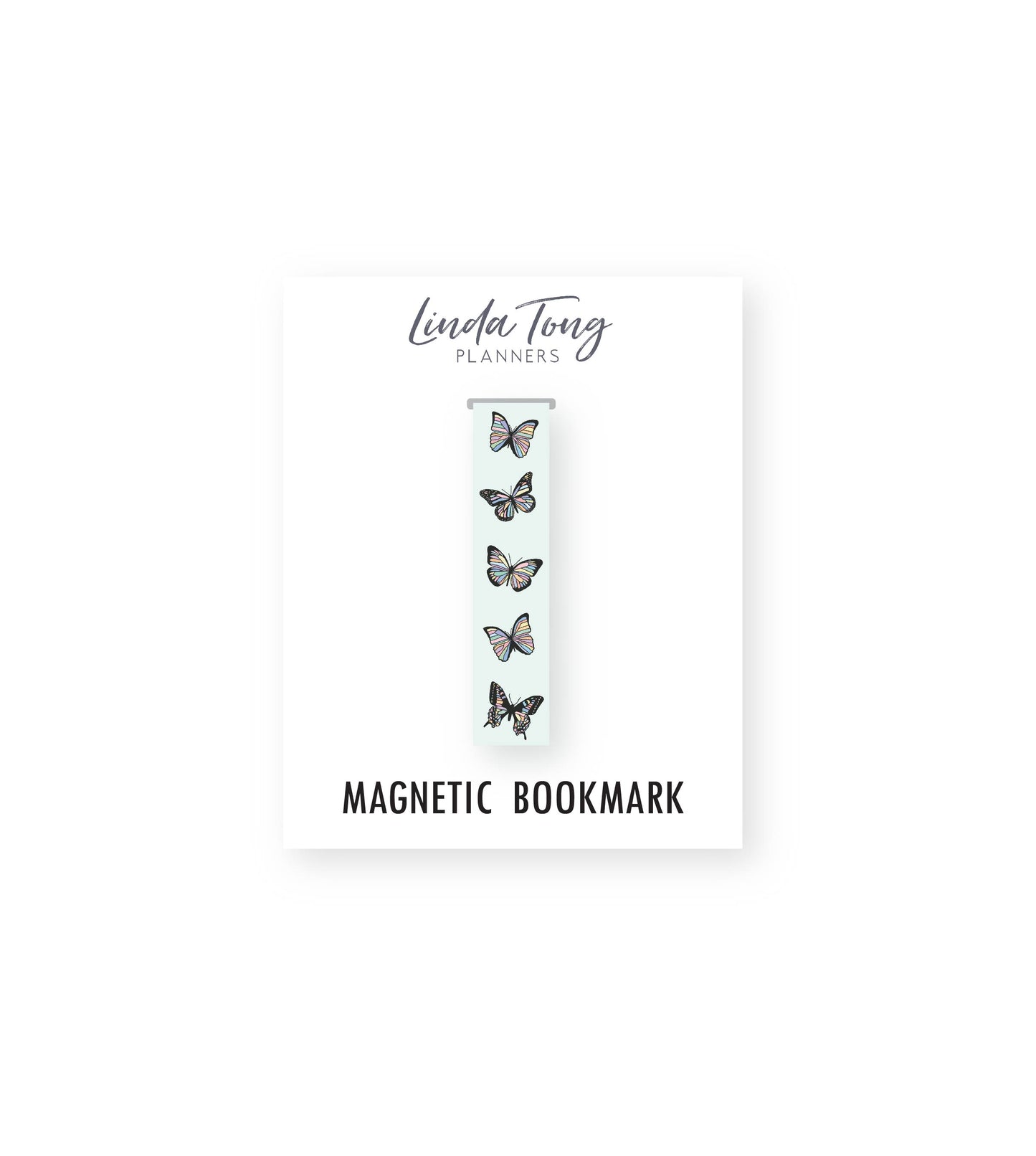 Pastel Butterflies Magnetic Bookmark