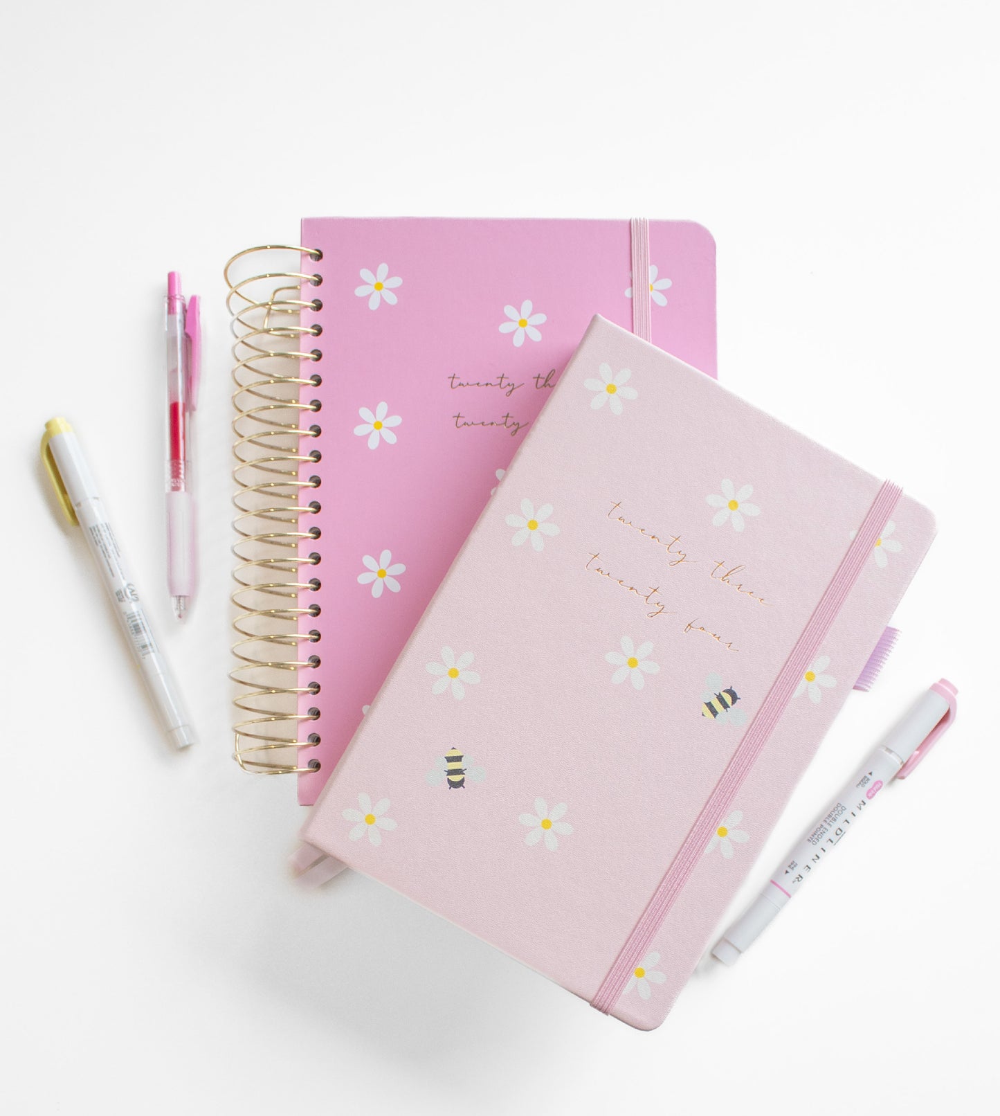 2023-24 Personalized Illustrated Planner Pink Daisy