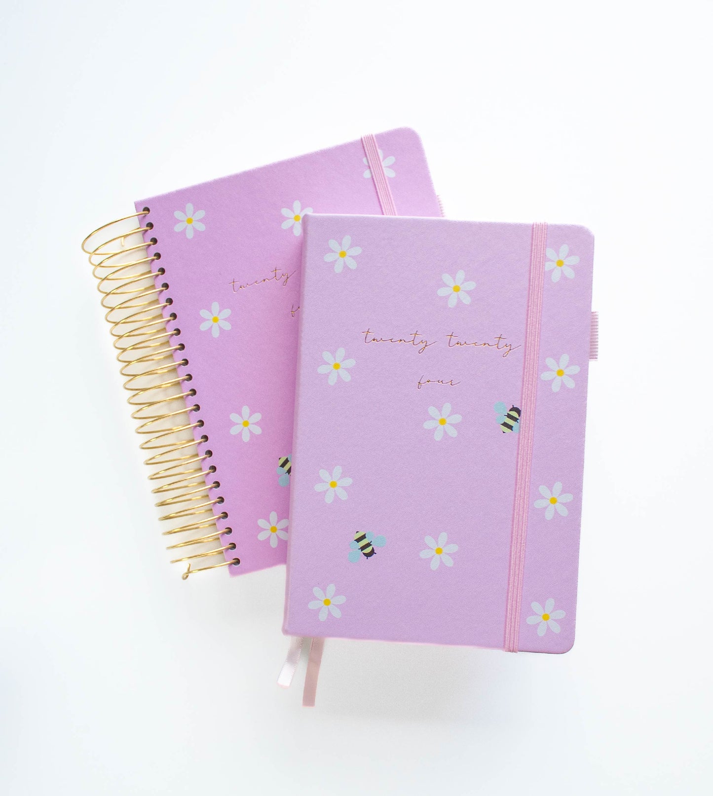 2024 Personalized Illustrated Planner Pink Daisy