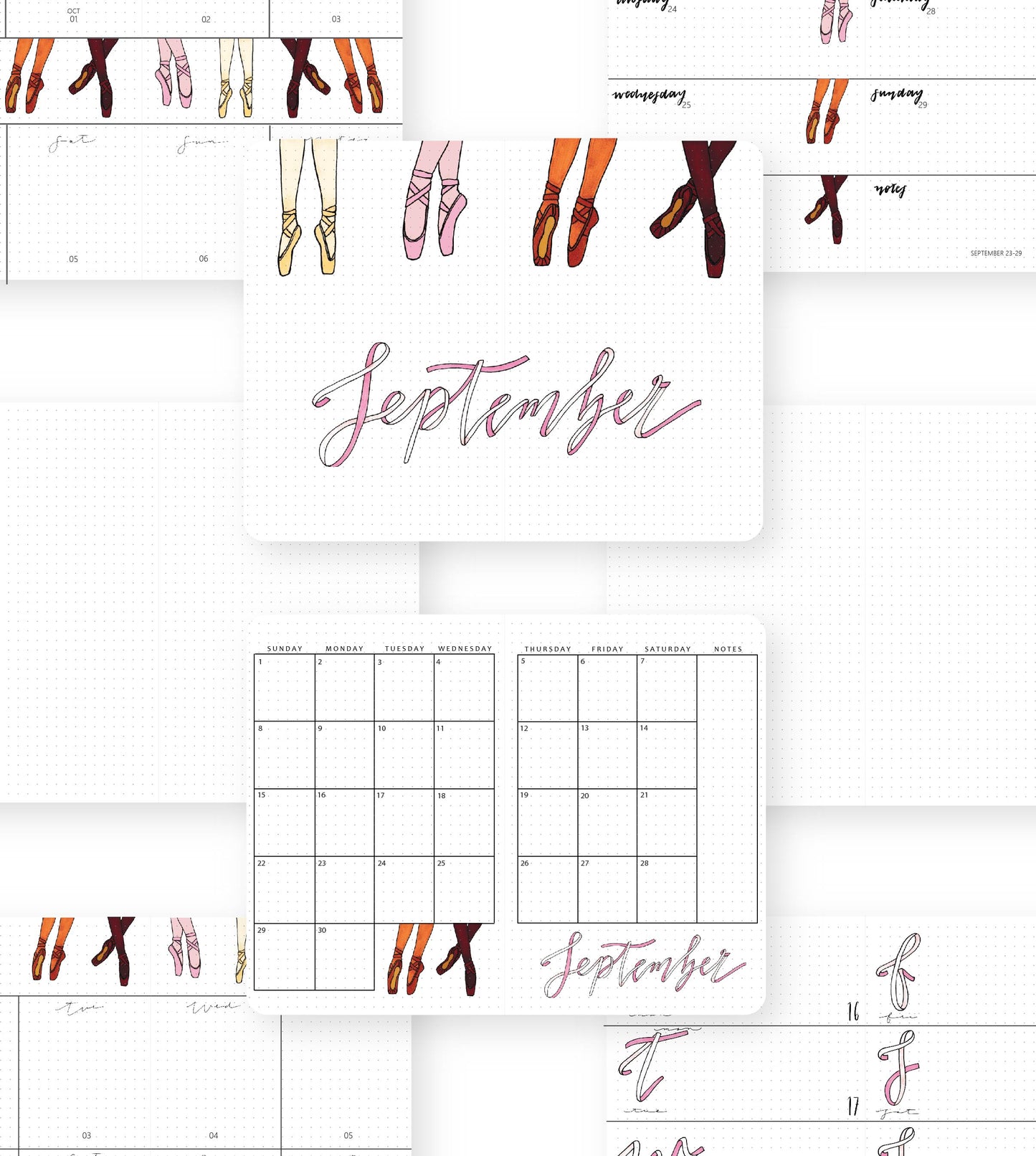 2024-25 Personalized Illustrated Planner Pointe Pink