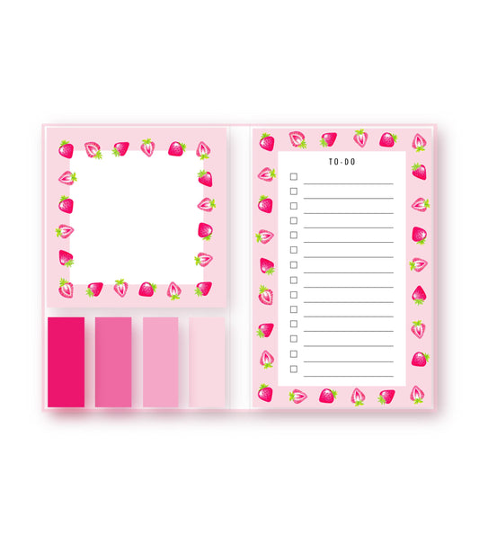 Strawberries Sticky Note Book