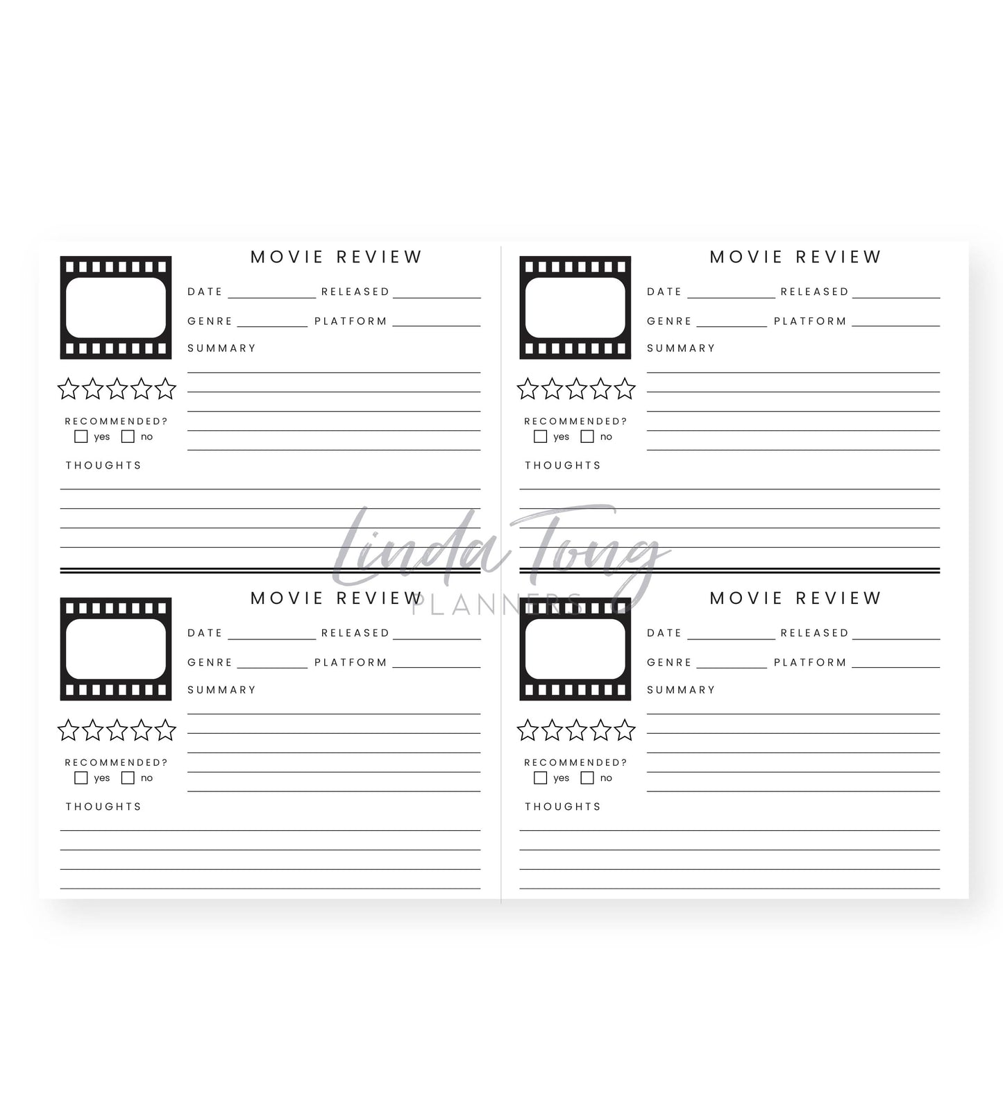 TV + Movie Journal Lilac