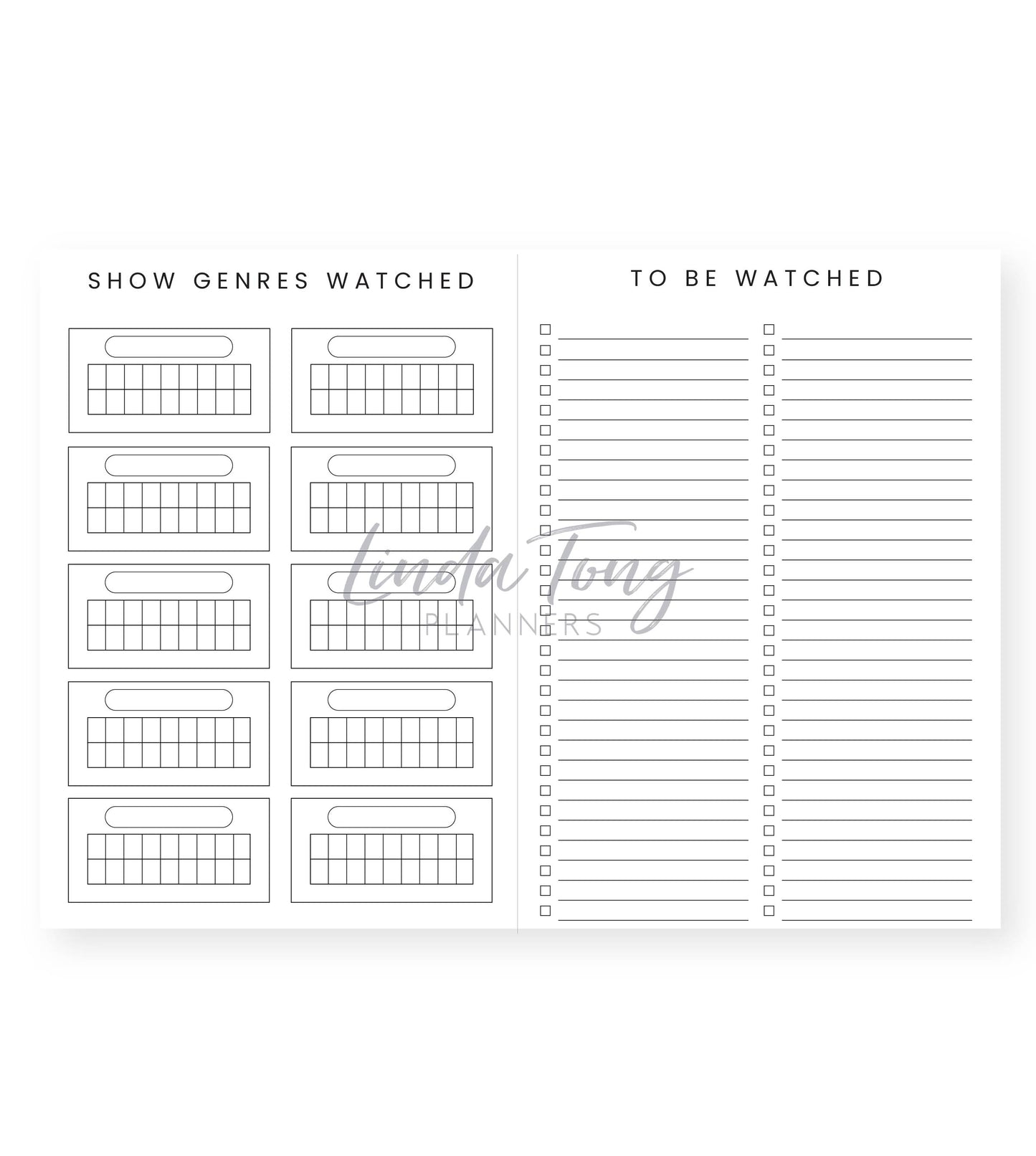 TV + Movie Journal Lilac