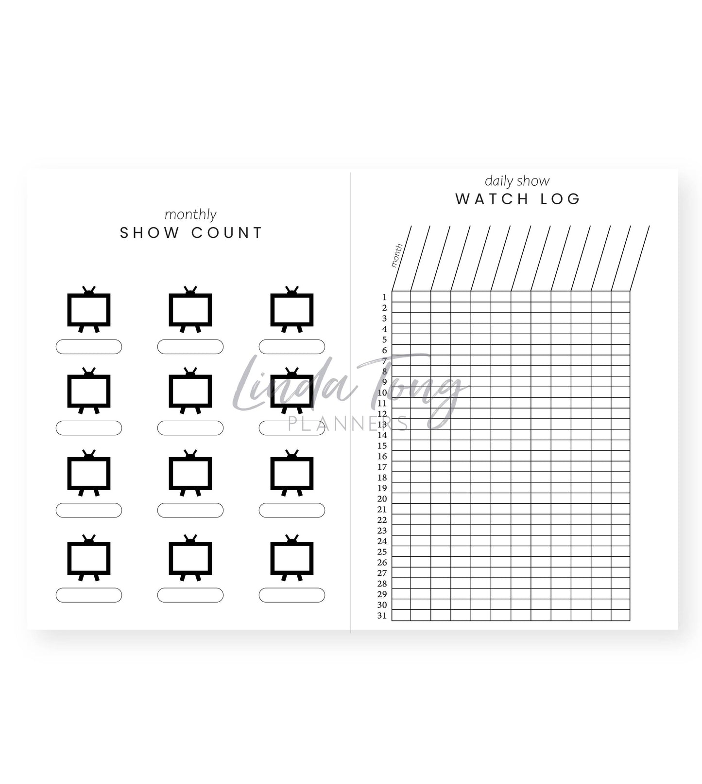 TV + Movie Journal Lilac