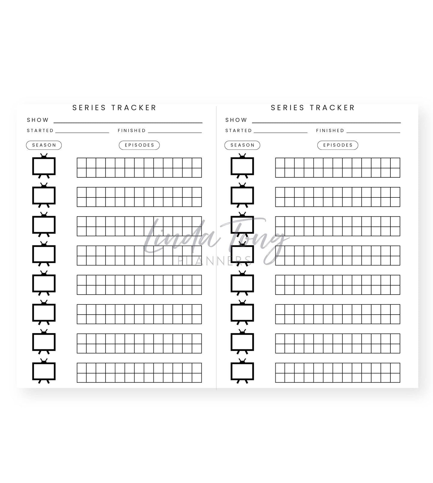 TV + Movie Journal Lilac