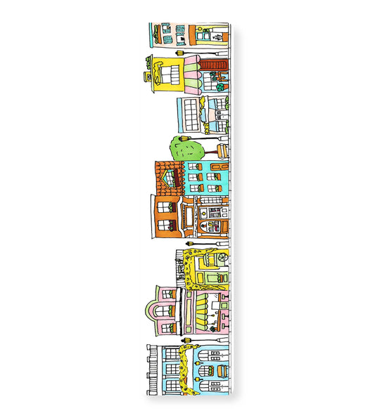 Pastel Houses Metal Bookmark