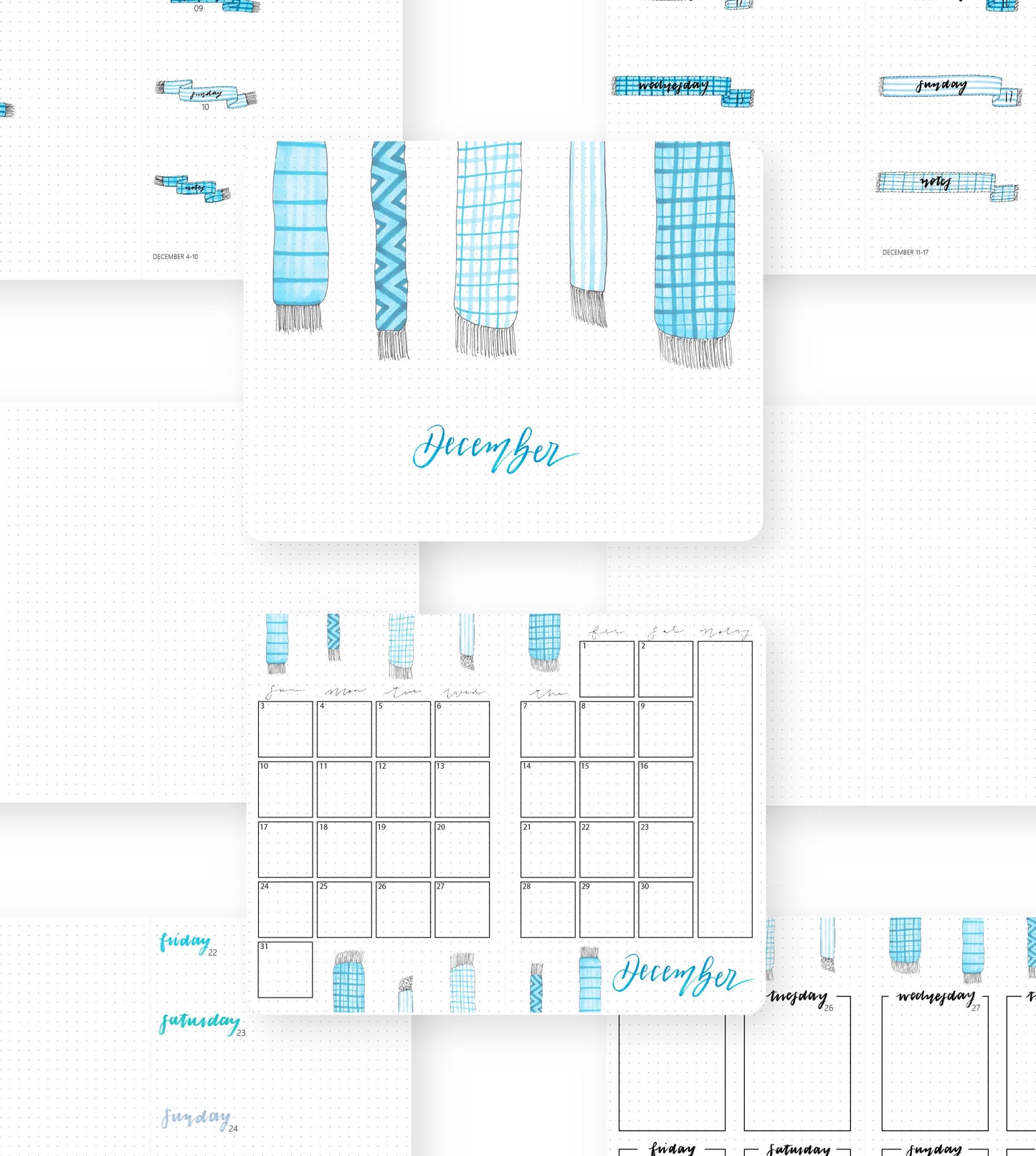 2024 Illustrated Planner Turquoise