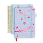 Planner with cherry blossom design on a white background