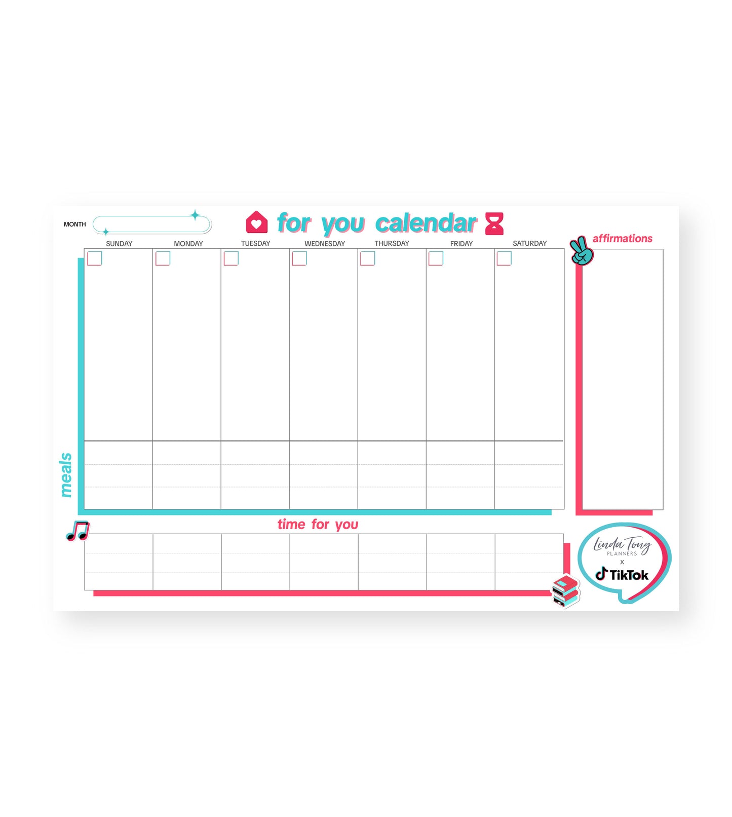 LTP x TikTok For You Calendar Notepad