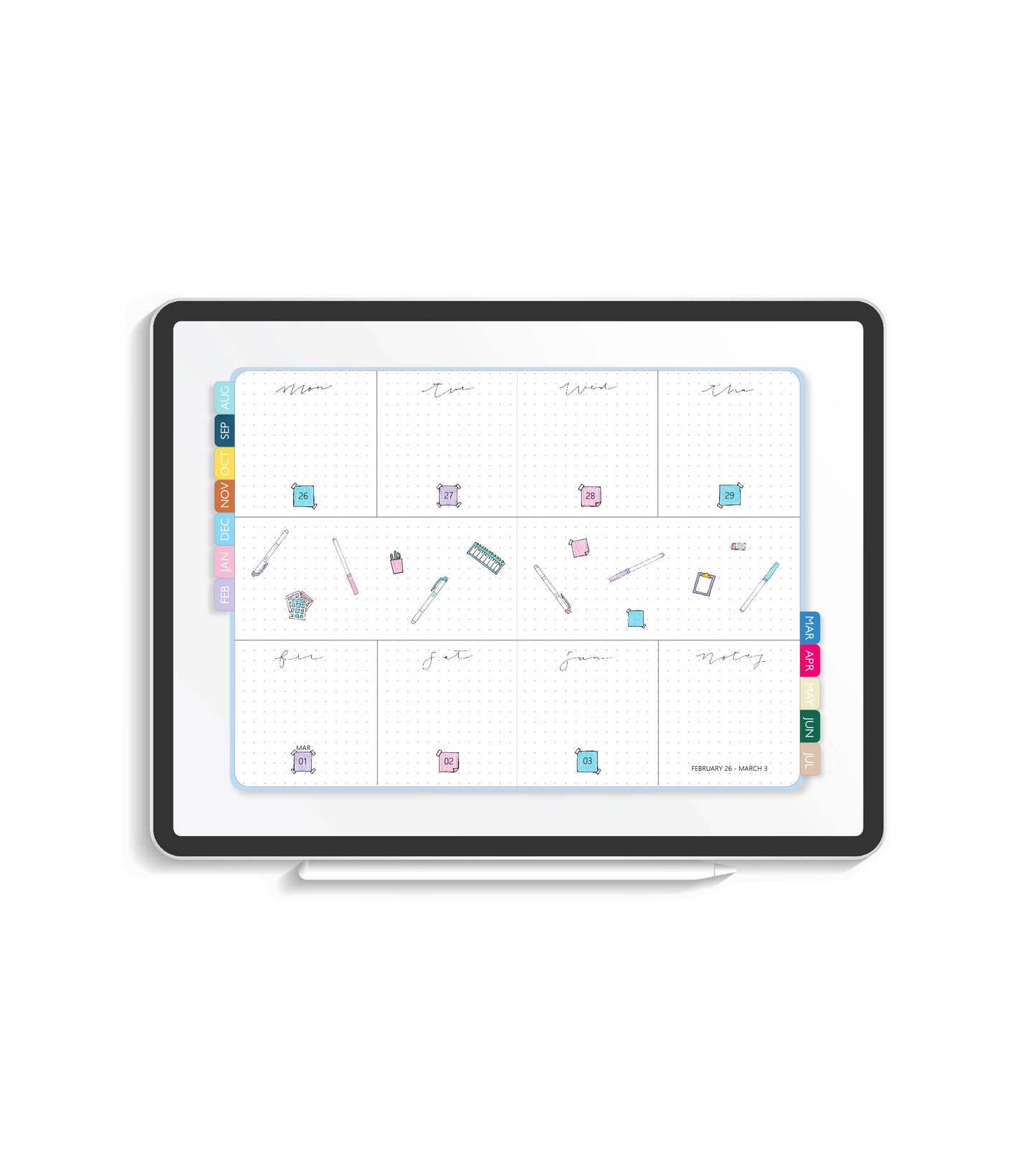 2023-24 Illustrated Digital Planner | Monthly & Weekly Volume IV