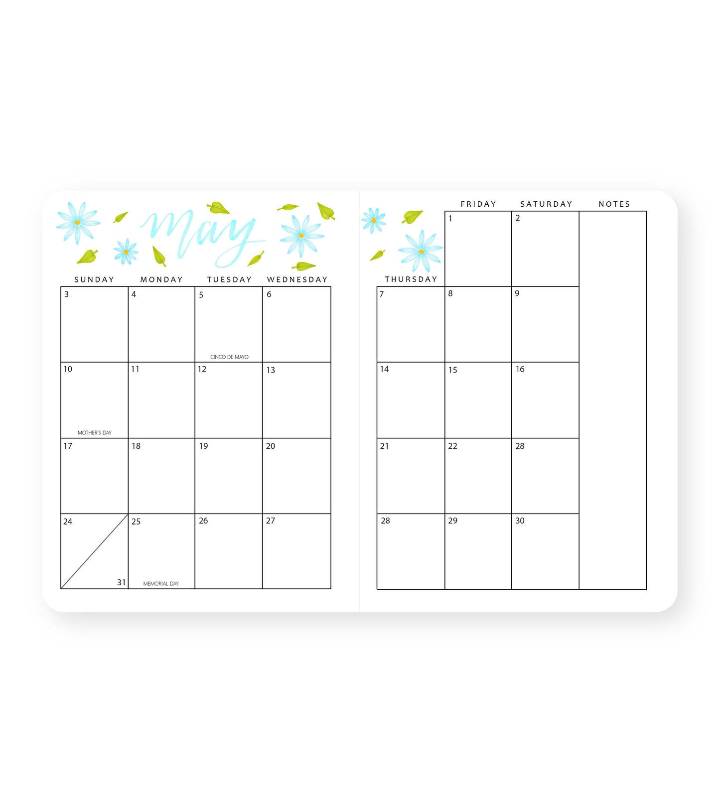 2026 Monthly Planner Strawberries