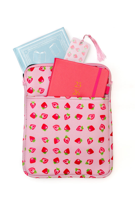Book & Accessory Sleeve Strawberries