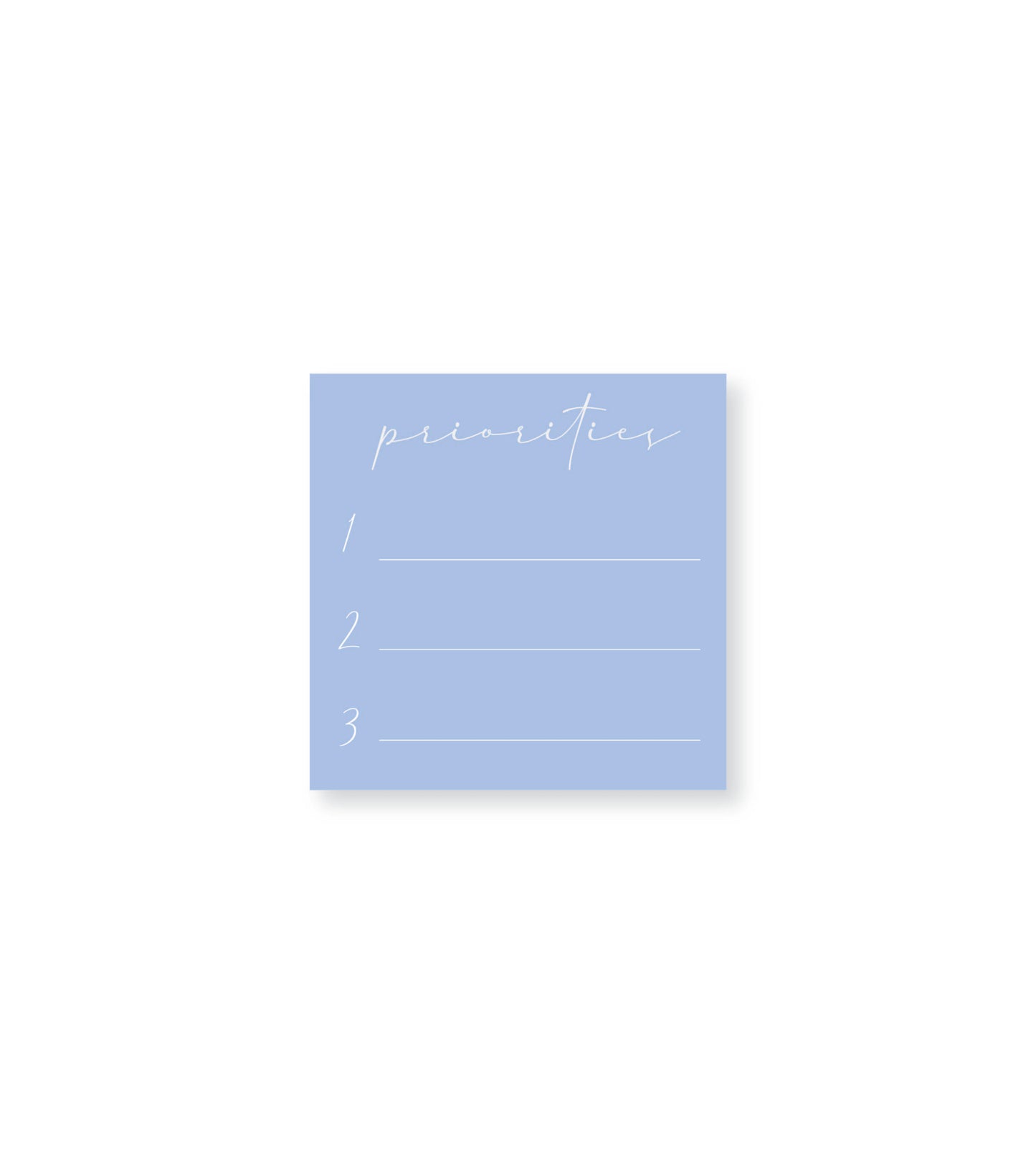 Simplified Priorities Post-It Light Blue Sticky Notes