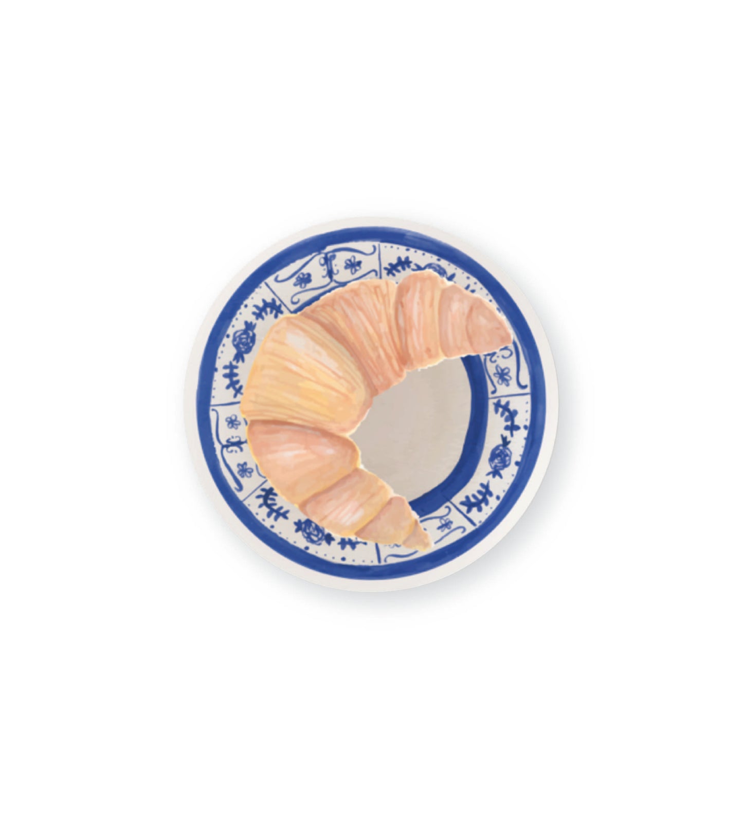 Croissant Plate Sticker