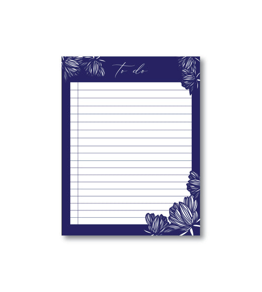 Midnight Bloom To-Do List Notepad