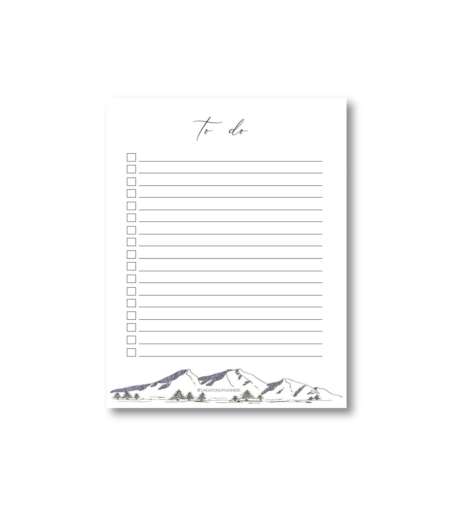Mountains To-Do List Notepad