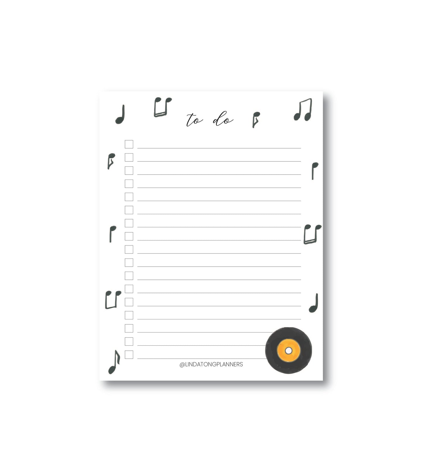 Music Notes To-Do List Notepad