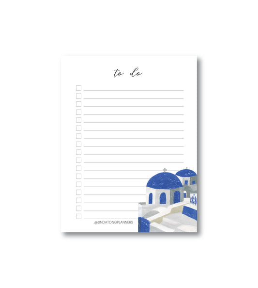 Santorini To-Do List Notepad