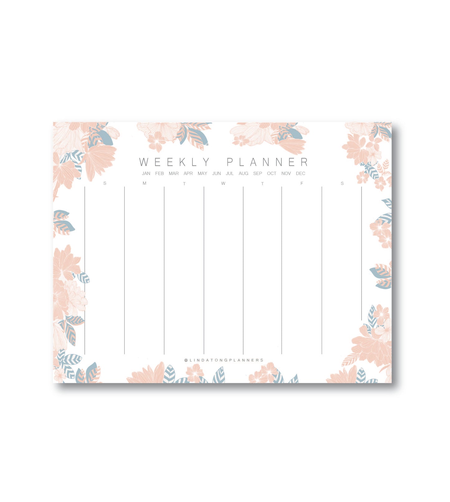 Springtime Blossom Weekly Planner Notepad