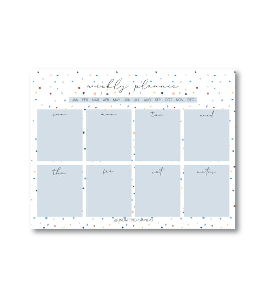 Terrazzo Weekly Planner Notepad