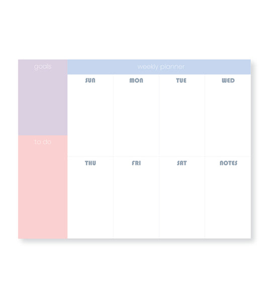 ColorBlock Weekly Planner Notepad